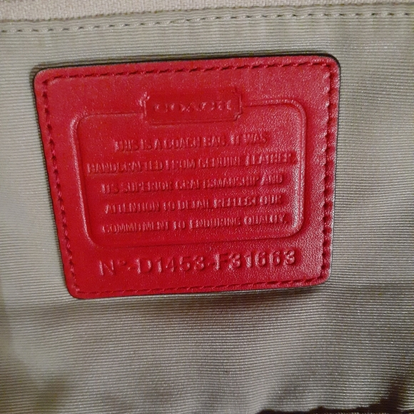 Coach Hadley Luxe Leather Bag Red Coach OS - Picture 9 of 9